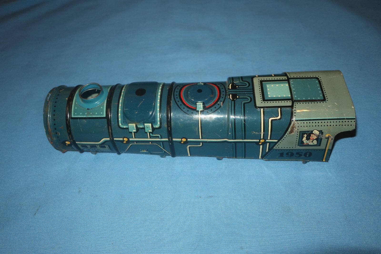 Unique Art #1950 Tin Litho Steam Locomotive Boiler/Shell