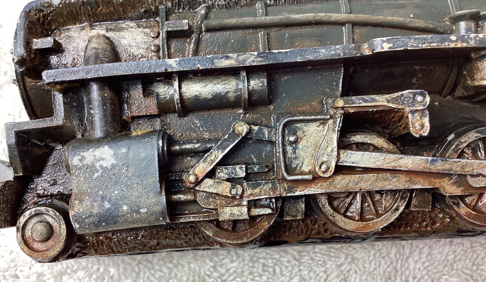 Vintage 1905 Die Cast Train Engine Rustic Prairie Engine 262 Railroad Locomotive