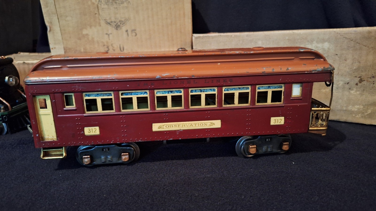 Prewar Lionel Standard Gauge Outfit # 362 384 384t 309 312 Wine w/ Some OBs 1931