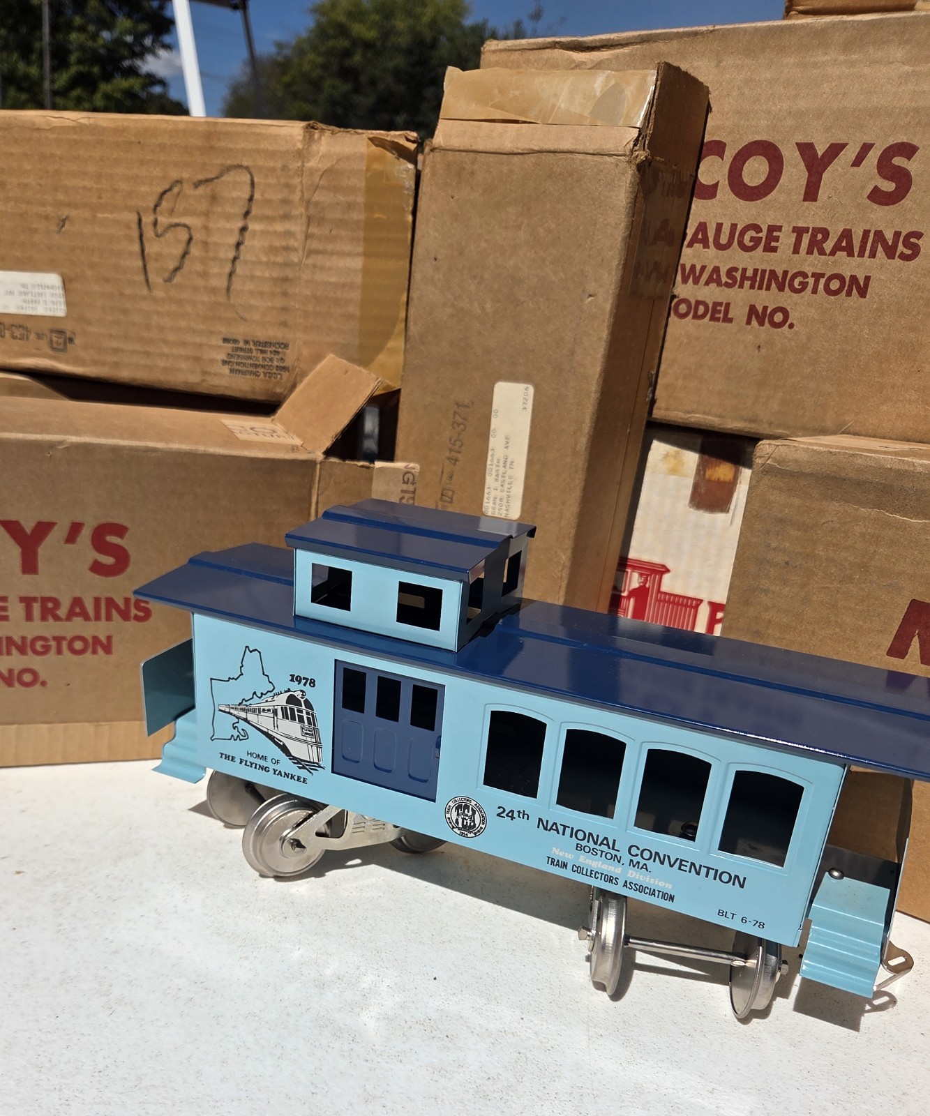 Mccoy Standard Gauge Train Caboose National Convection 1978 The Flying Yankee