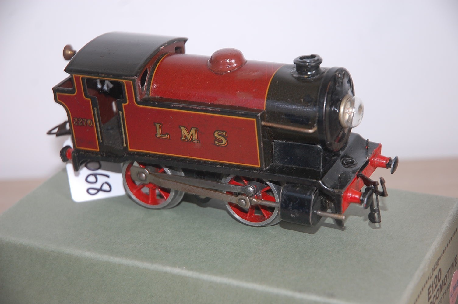 HORNBY O GAUGE ELECTRIC E120 TANK LOCO IN RED LMS LIVERY BOXED