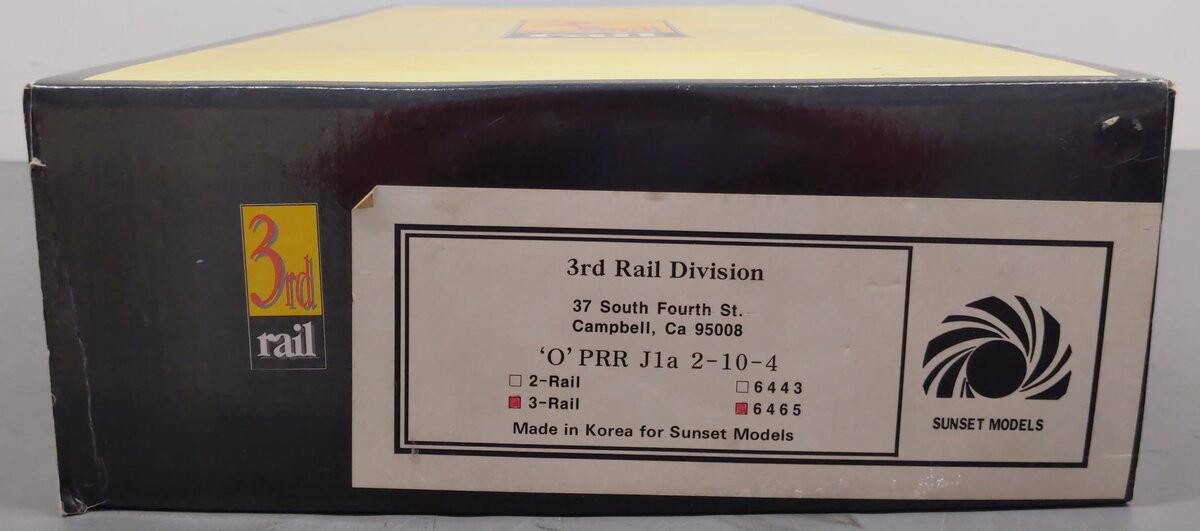 3rd Rail 6465 PRR 2-10-4 Steam Locomotive & Tender #6465 with Sound EX/Box