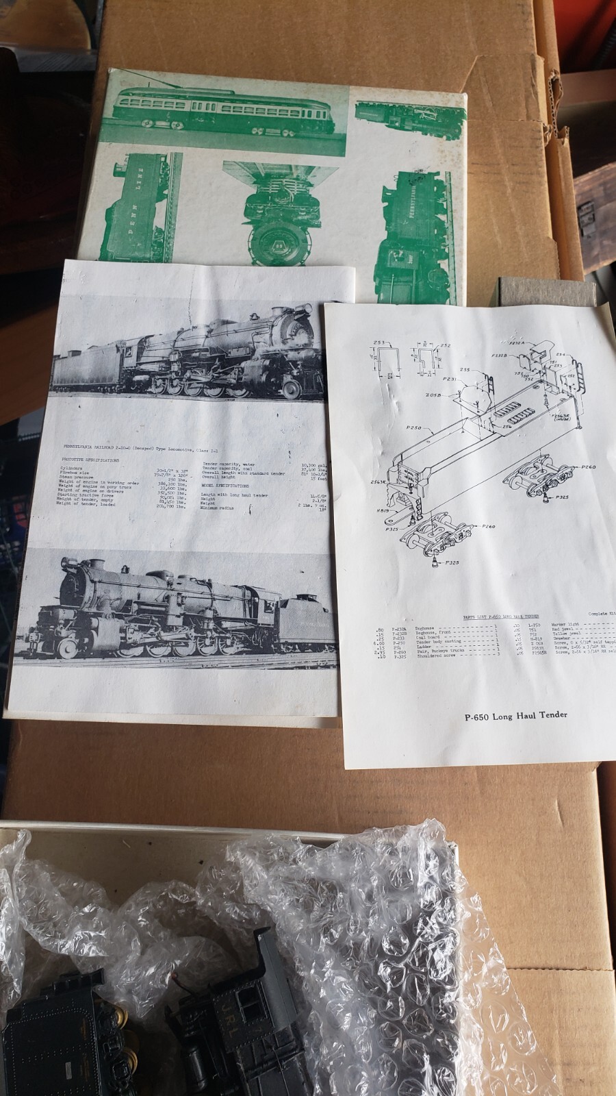 HO Bowser Pennsylvania PRR I-1 Decapod 2-10-0 JRL Steam Locomotive Train IN BOX