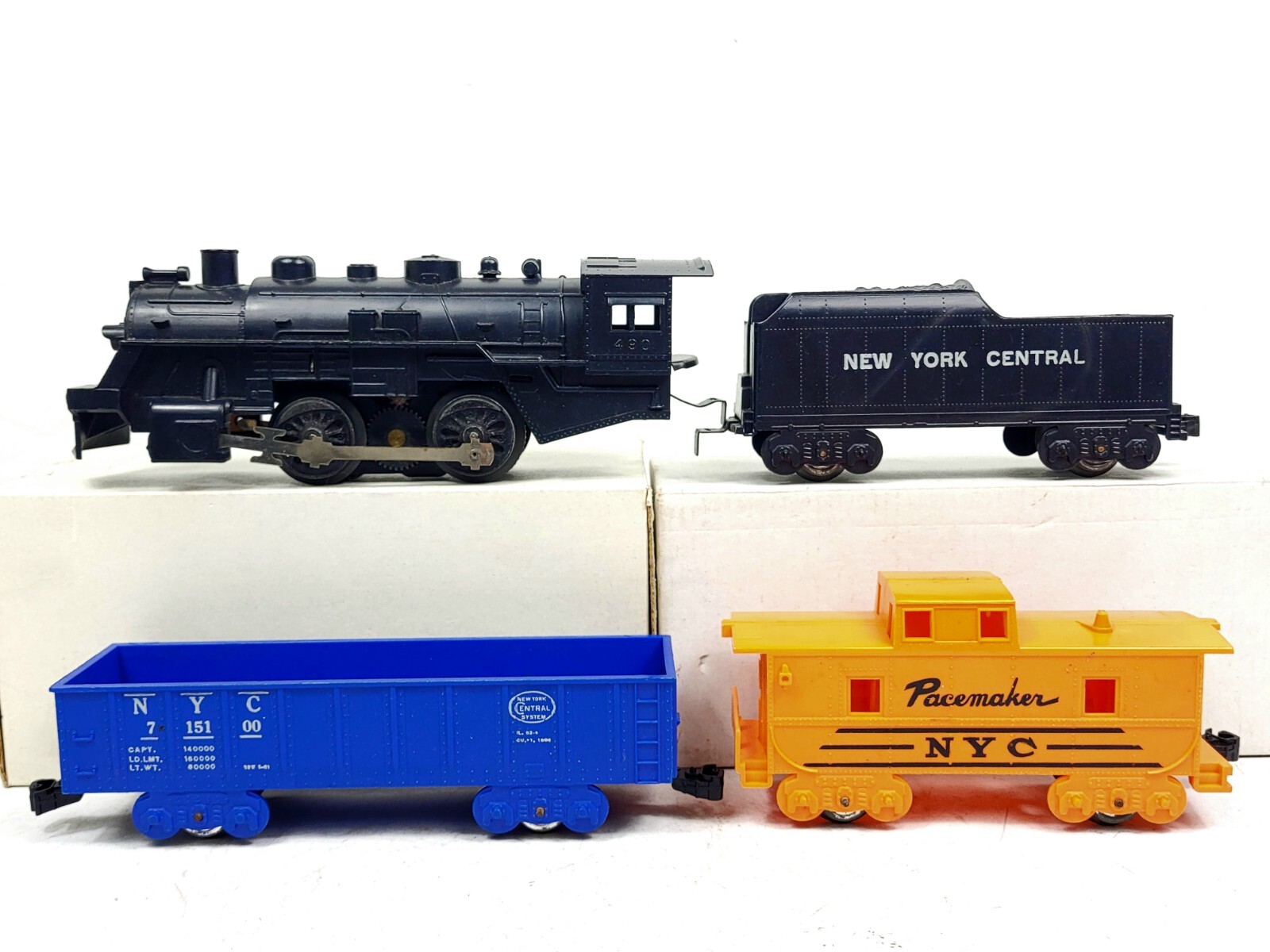 MARX 4205 Electric Set Locomotive 490 Tender 715100 Gondola, Caboose O Ga w/Box