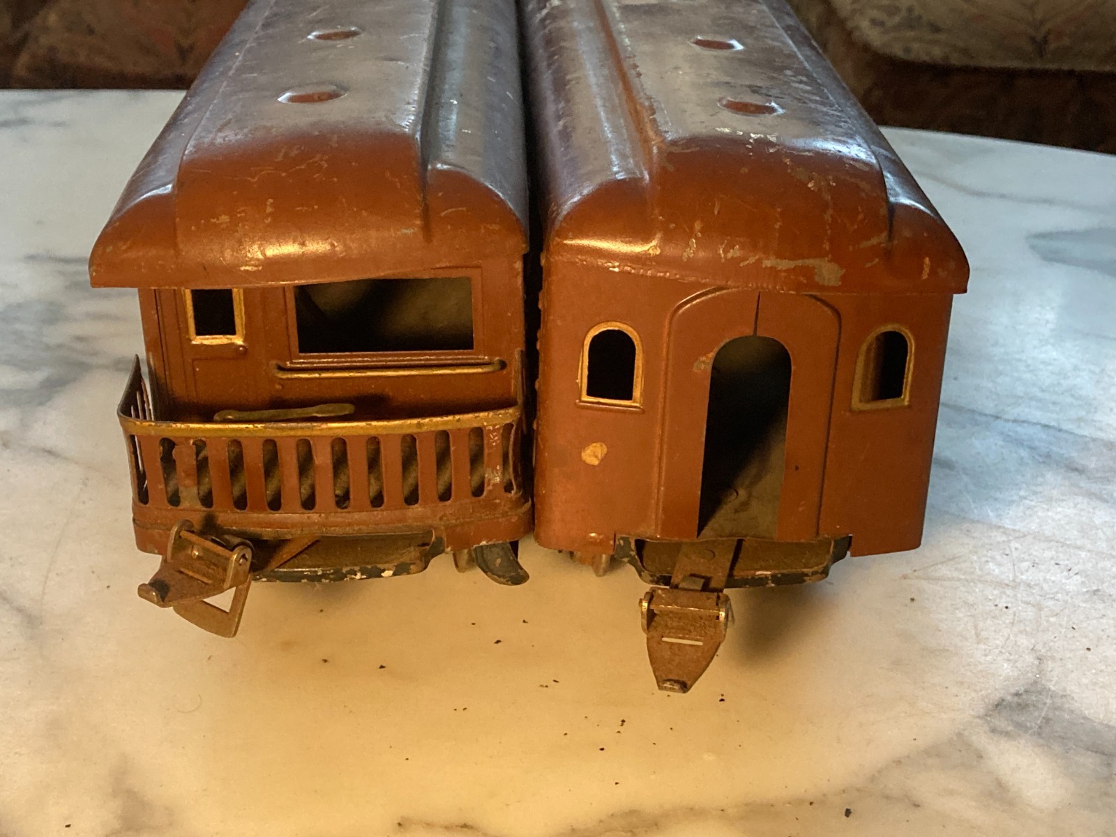 1920s Prewar 3236R the Ives Railway Lines Train Engine with Train Cars