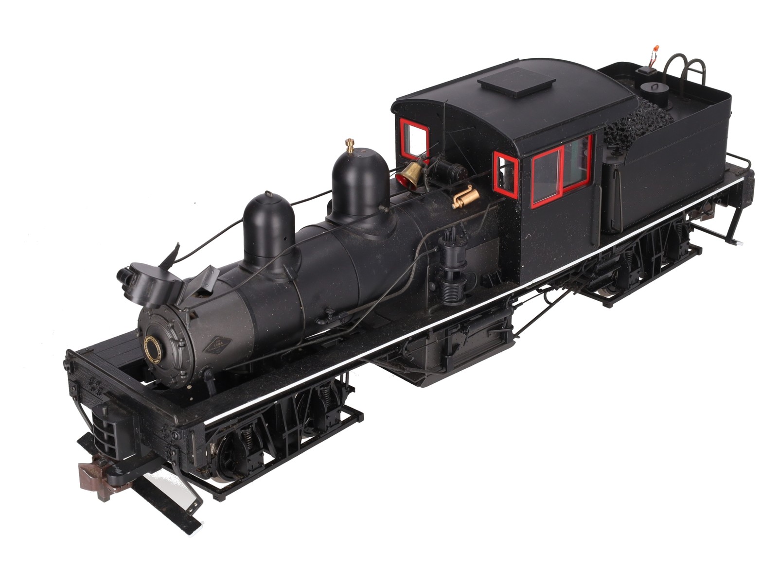 Bachmann 82198 G Unlettered 38 Ton Two Truck Steam Shay with Red & White Trim