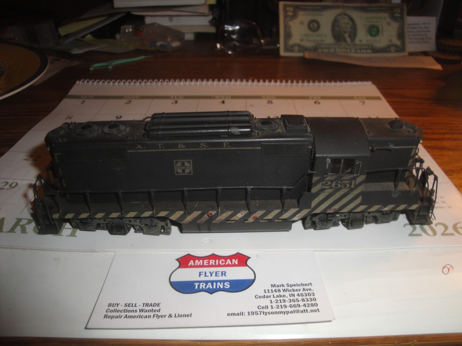 Sunset Models, HO, 2651 Zebra Stripe ATSF GP9 Factory Painted