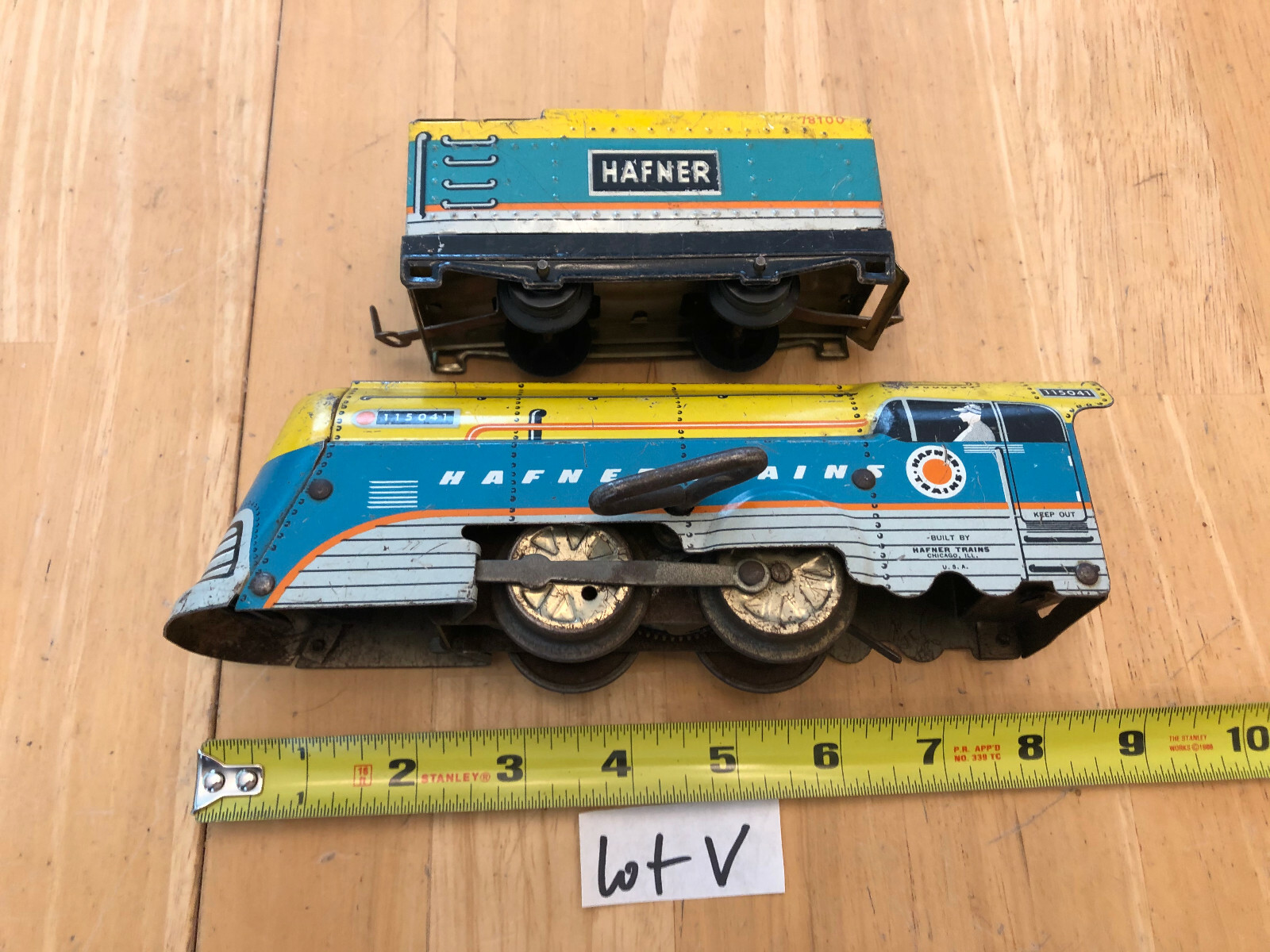 Hafner O Train CLOCKWORK 115041 Locomotive Engine & 78100 Tender RUNS – Lot V