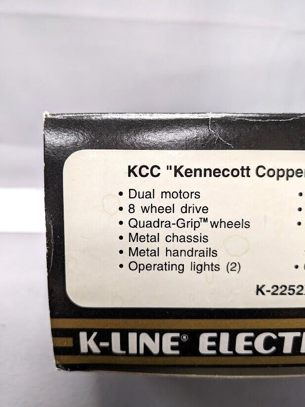 K-Line #K-2252ic KCC MP-15 Diesel Locomotive C-10