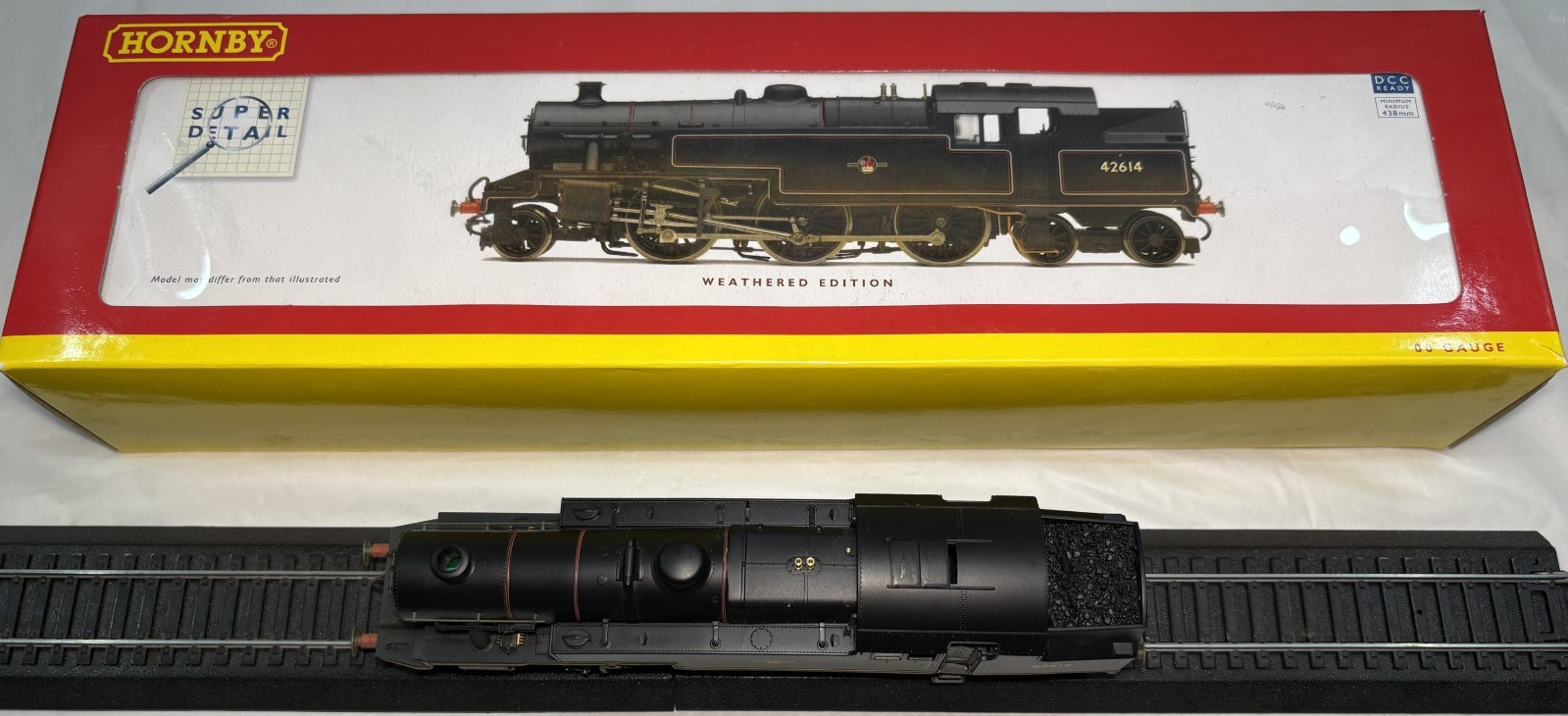 Hornby R3021A Class 4P Stanier 2-6-4T 42614 BR black with late crest weathered