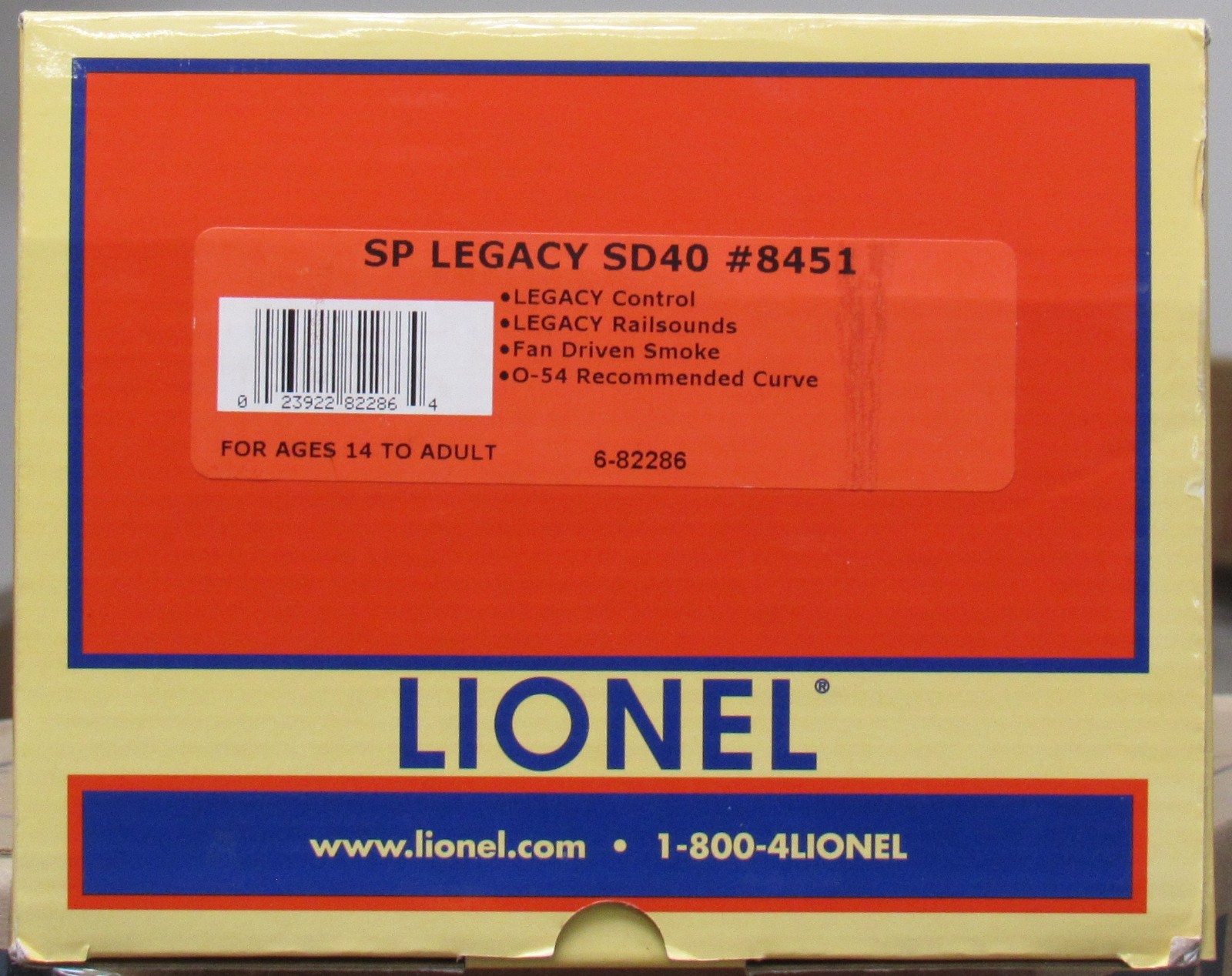 Lionel 82286 Southern Pacific SD40 Diesel Engine w/Legacy O-Gauge LNIB