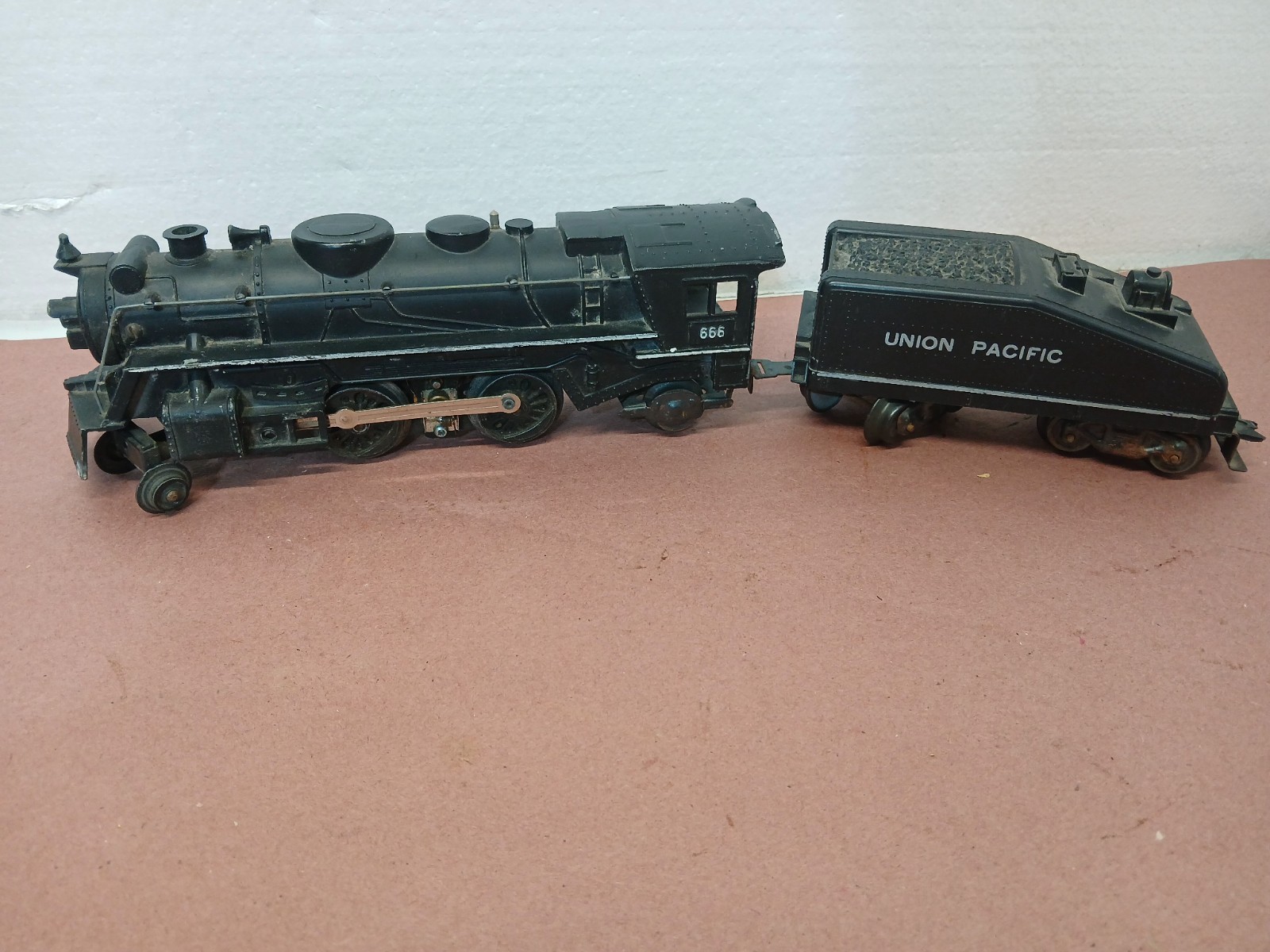 Vintage Marx Union Pacific #666 2-4-2 Steam Locomotive Powered Up Untested