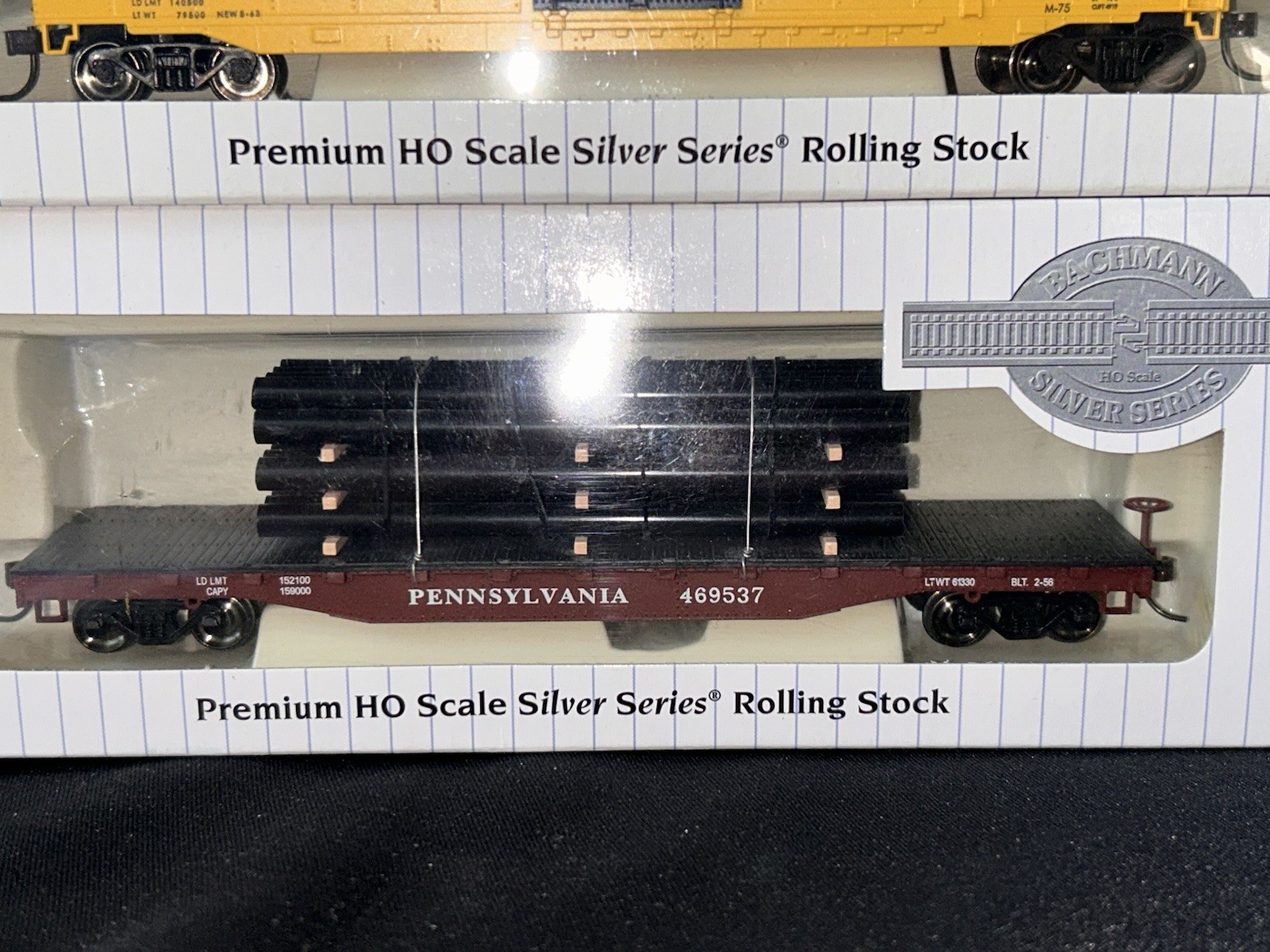 Lot of 4 Bachman HO Silver Series Rolling Stock cars with boxes