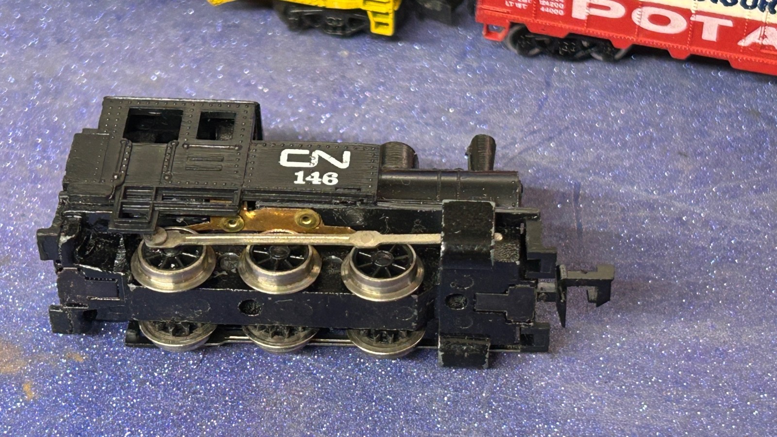 Locomotive, Cars, Track, Transformer, N Scale Train Lot CN 146 Railroad WORKS 4