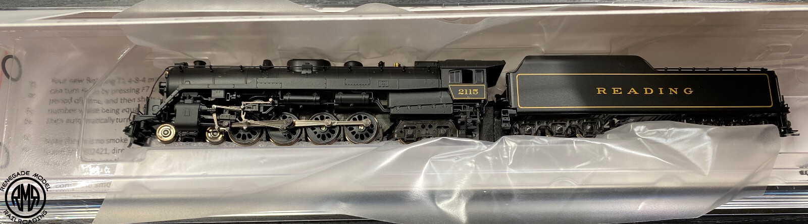Broadway Limited 7400 Reading T1 4-8-4 #2101 Paragon 4 Sound DC DCC Smoke N