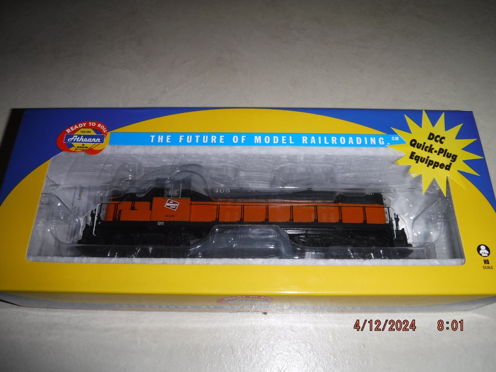 ATHEARN HO MILWAUKEE ROAD RS-3 LOCOMOTIVE #465 w/DCC QUICK PLUG ITEM #96753 NEW!