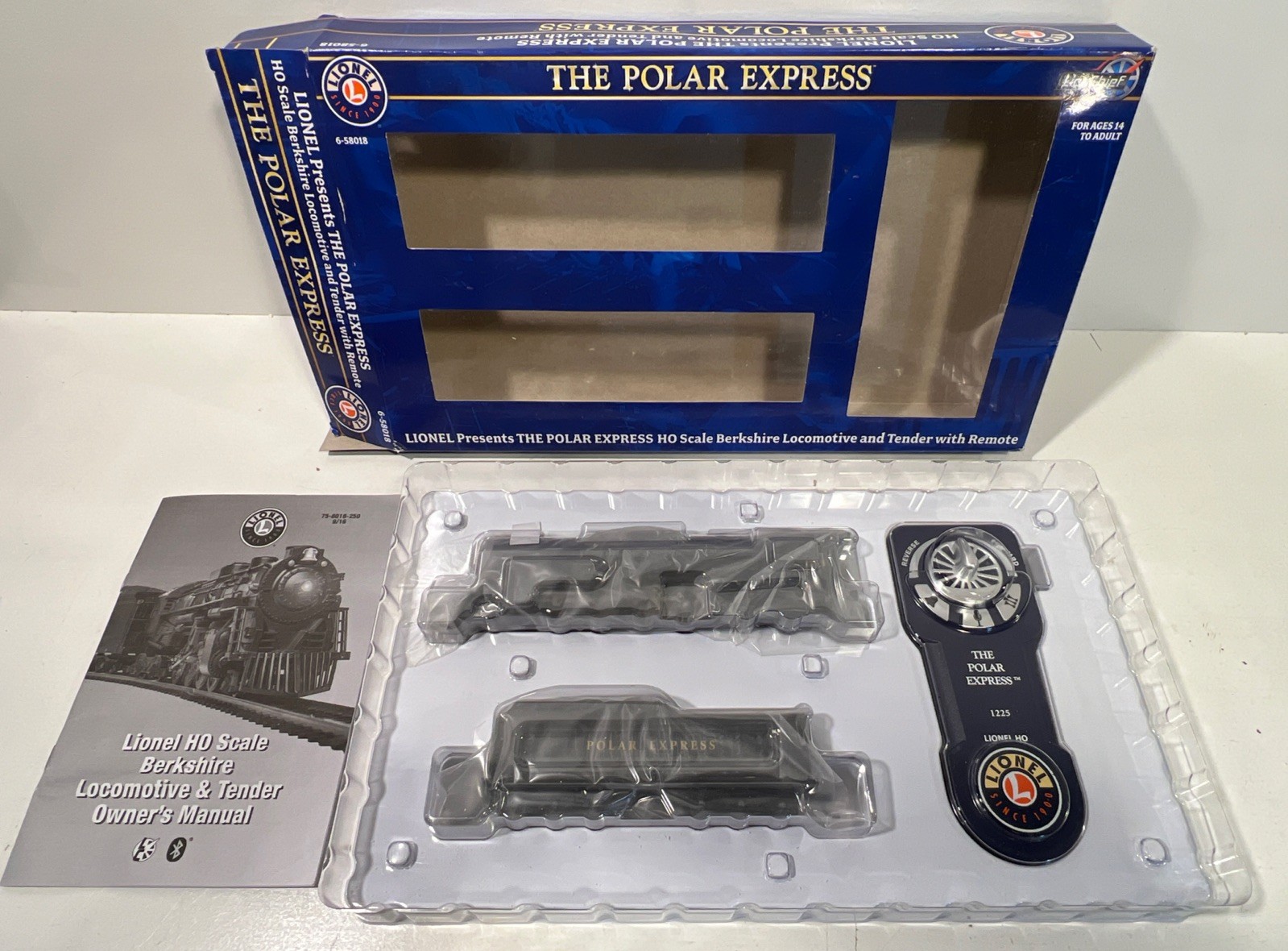 The Polar Express Berkshire HO Scale Locomotive Remote Lionel 6-58018 NOS