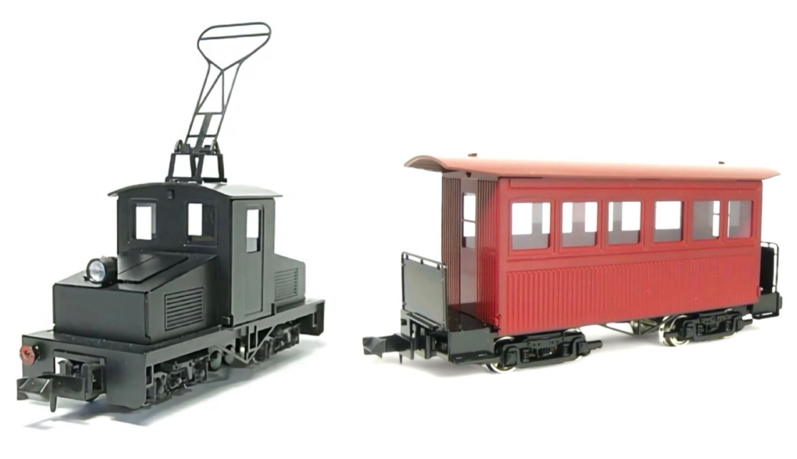 HOn30/HOe Scale Aru-Model Steeplecab Electric Locomotive & Passenger Car Kit H0e