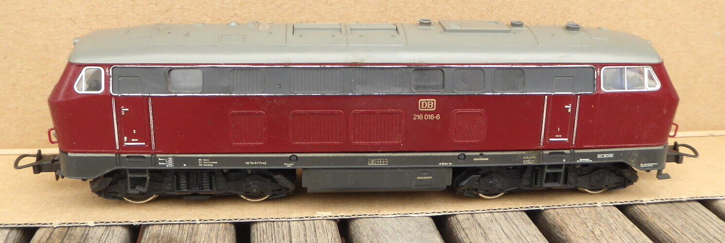 Röwa 1201 H0 3-Leiter Dc Diesel Locomotive Br 216 016-6 DB Light Red/White