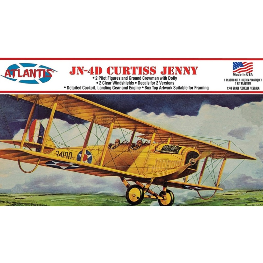 Atlantis Models L534 Curtiss Jenny JN-4 Airplane 1:48