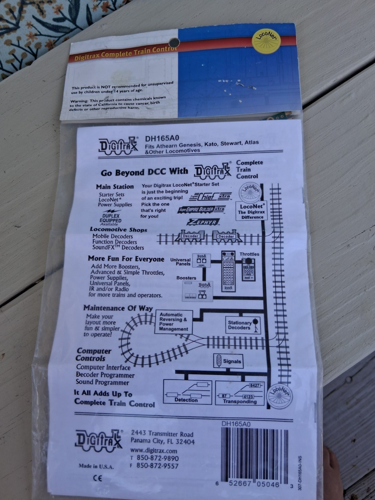 Digitrax DH165A0 HO DCC Decoder. New. Sealed.