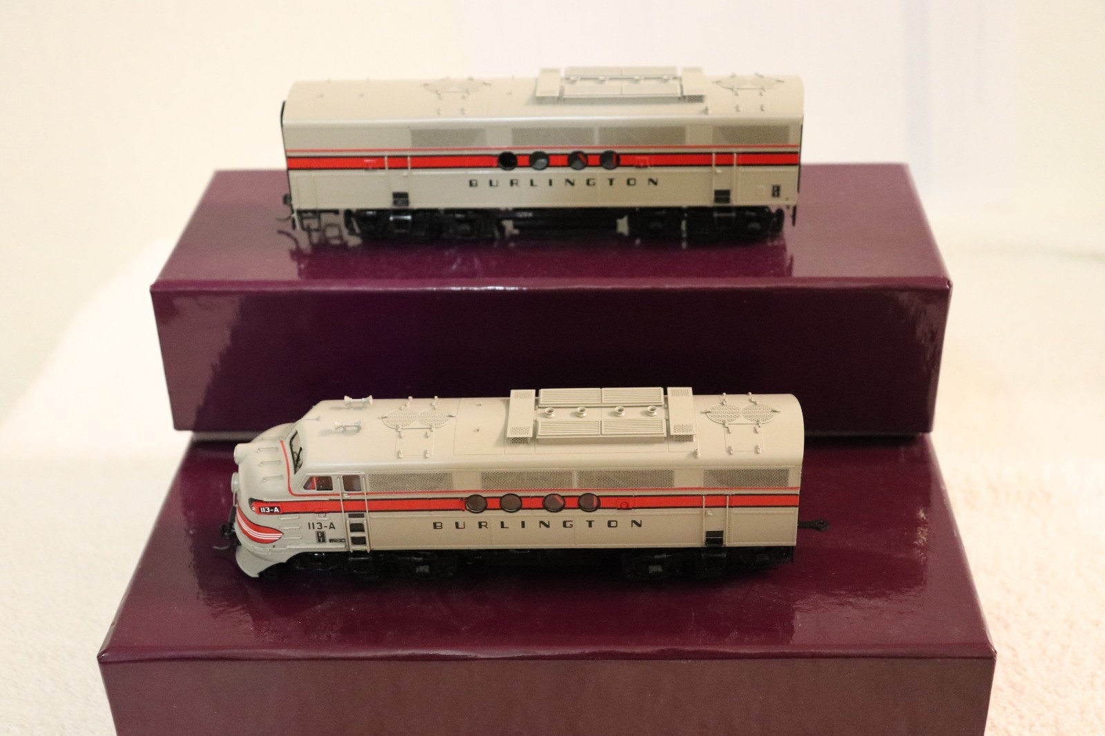 HO Brass Division Point CB&Q Burlington Route FT AB F/P #113-A & 113-B mint rare