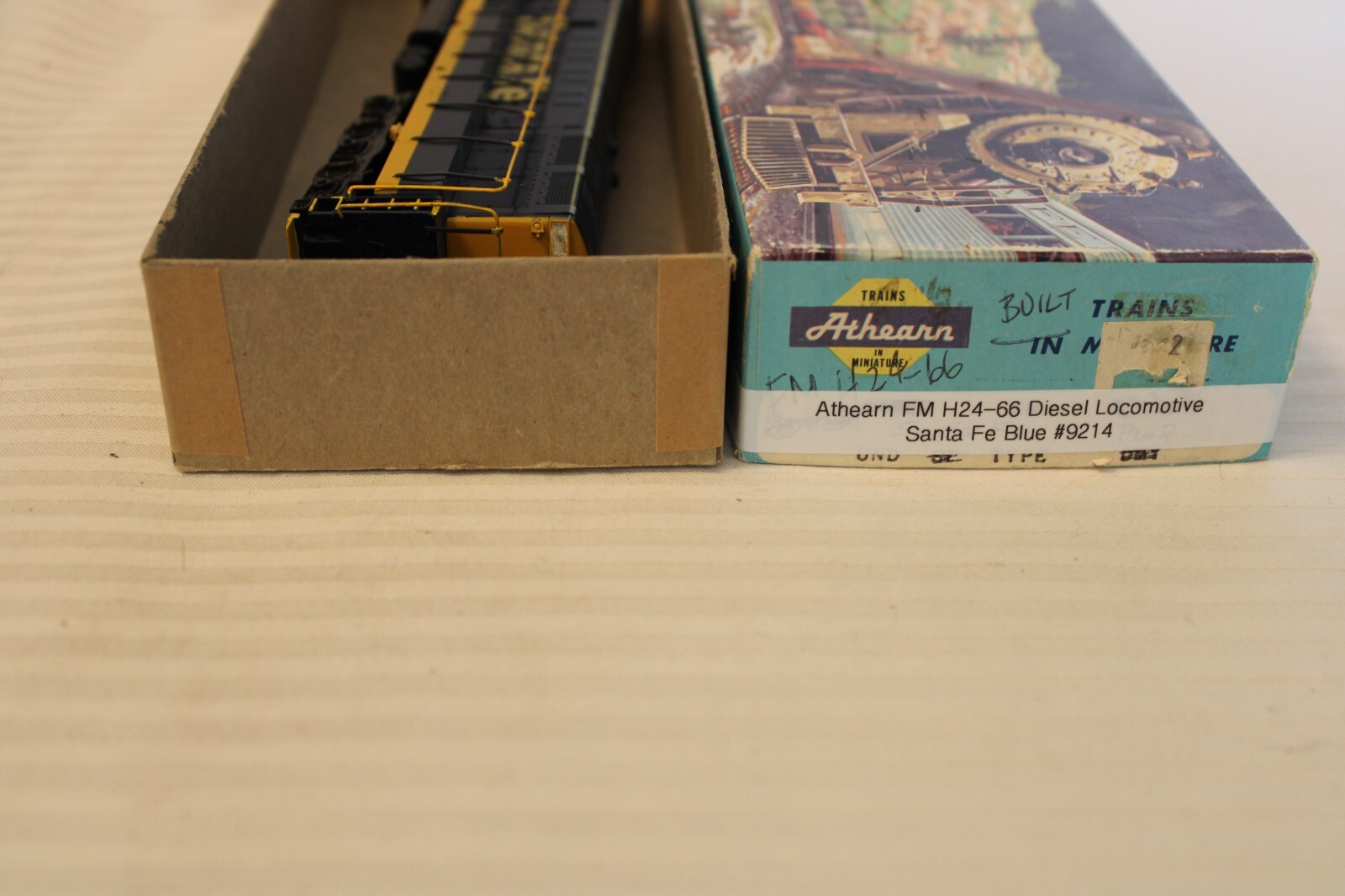 HO Scale Athearn, FM H24-66 Diesel Locomotive, Santa Fe Blue, #9214 Built