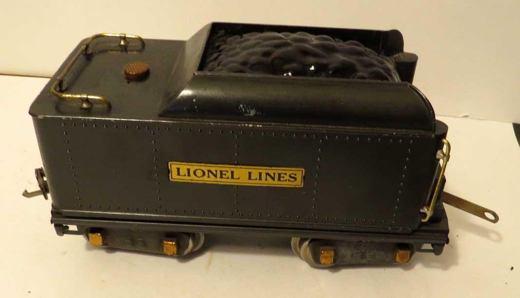 Lionel Pre-War Standard Gauge 385E Steam Engine and Tender – Gunmetal and Copper