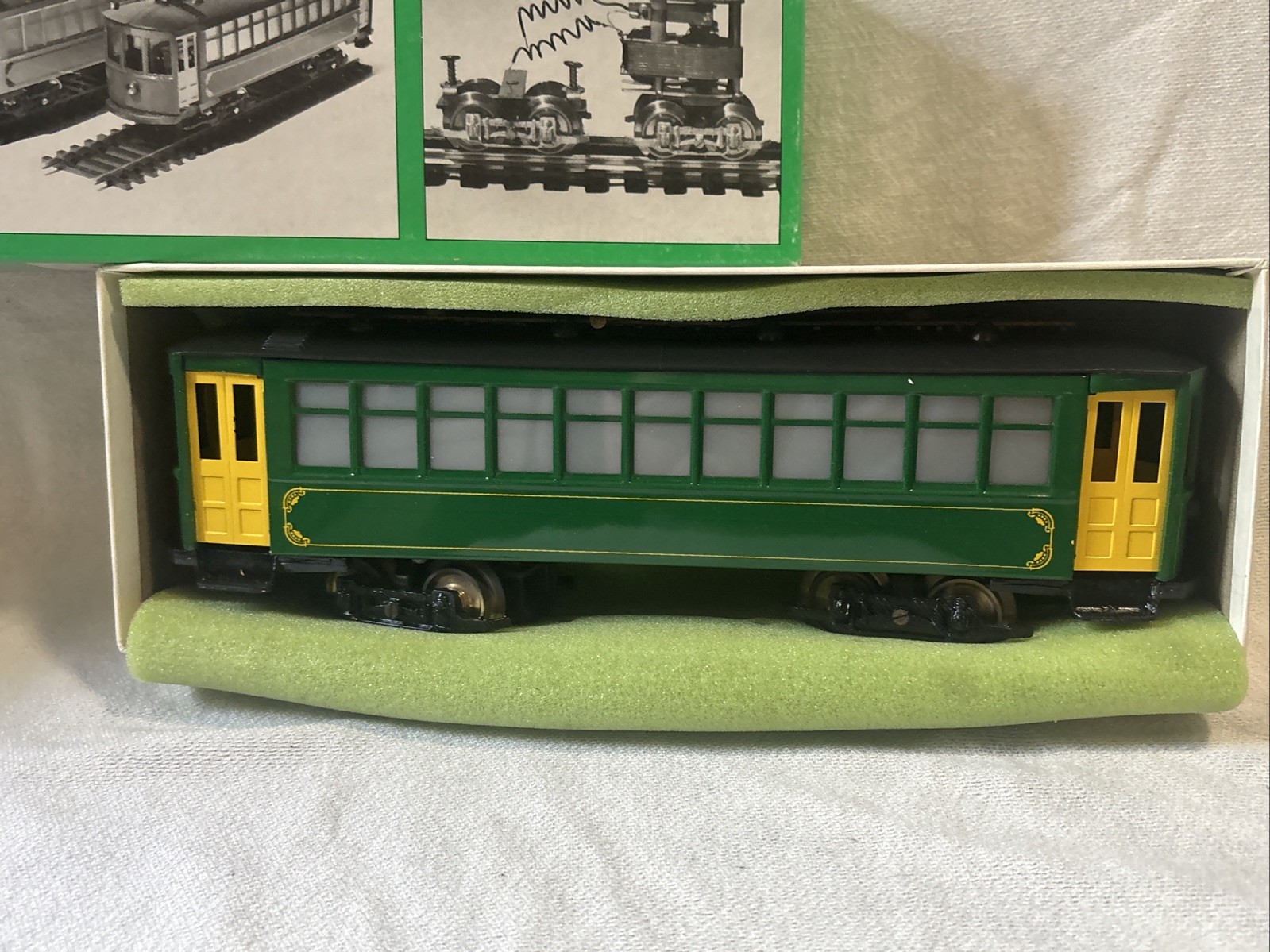 Bowser Tin Plate Brill Trolley Green 551-050123 O-SCALE With Box
