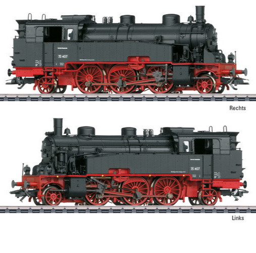 Märklin 39754 Steam Locomotive Tender Locomotive BR 75 407 Epoch 3 Sound 1:87