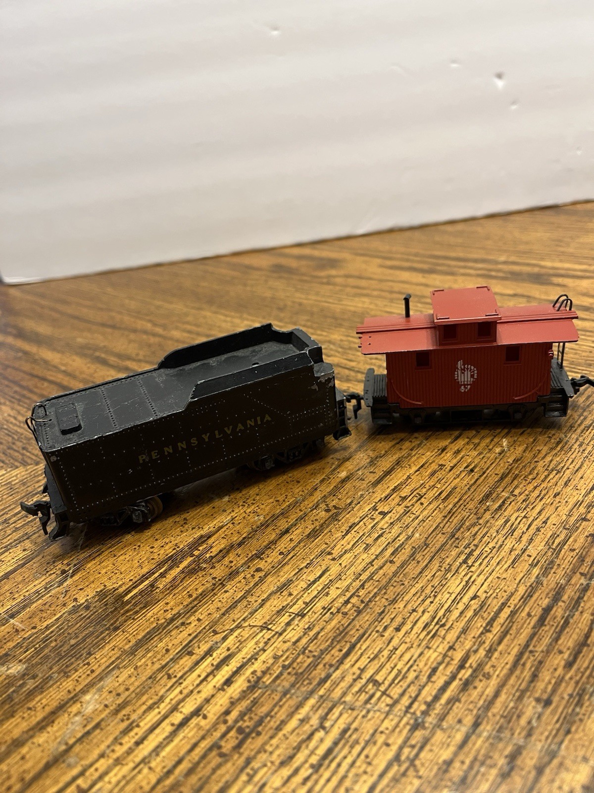 Vtg 1950s HO Scale Cast Iron Steam Locomotive W/ Tender #952 PRR +Extras Works
