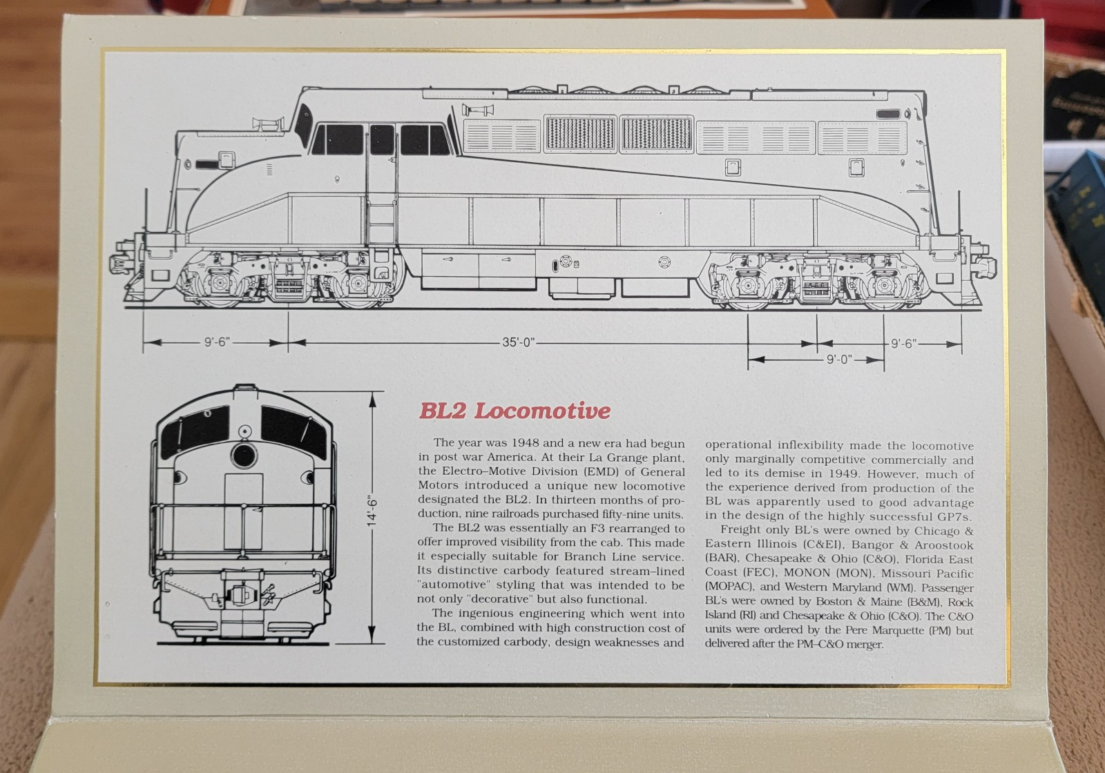 Proto 2000 BL2 Diesel Engine HO Gauge MONON NIB