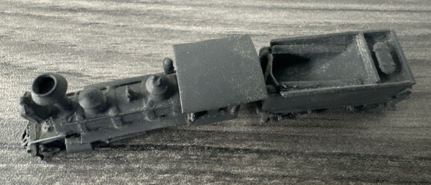 Nn3 or Z Scale Resin 2-8-0 Steam Locomotive w/Tender – Static Model Only No Box