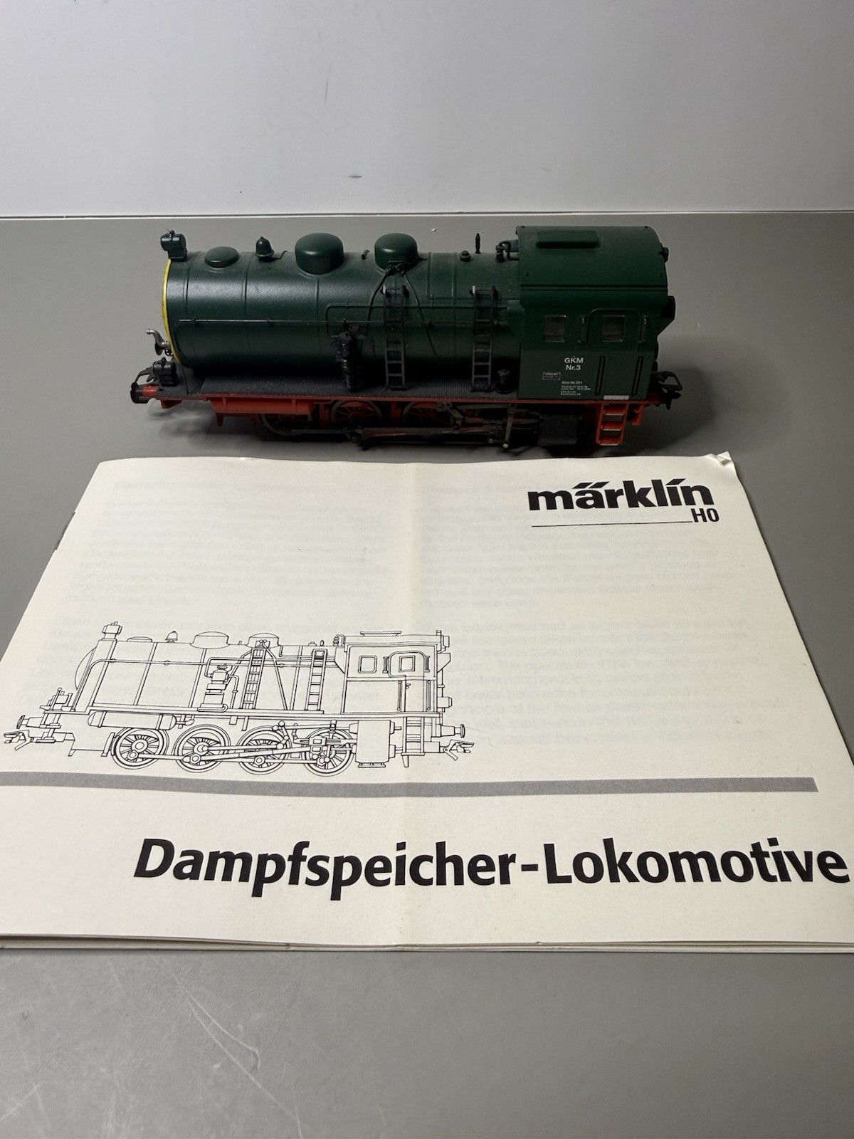 Märklin HO Dampfspeicher Lokomotive GKM Nr. 3 Steam Storage Locomotive w/ Manual