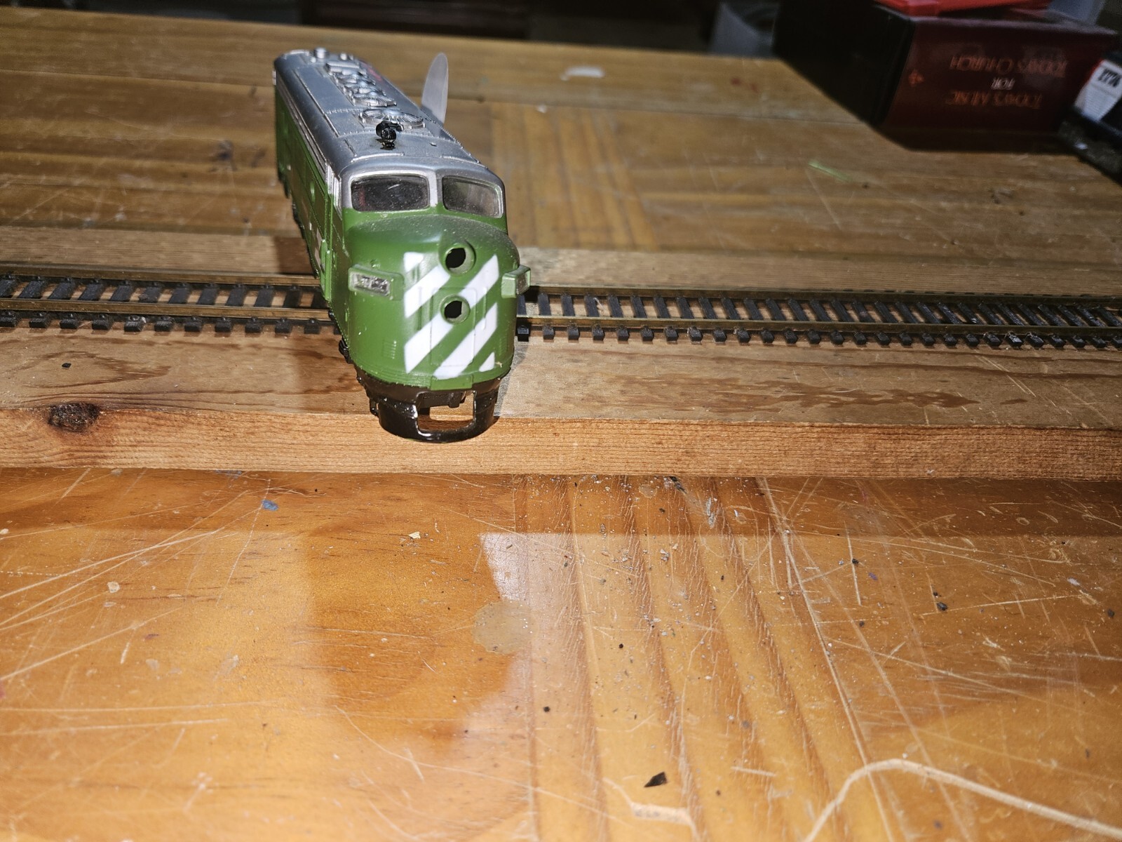 F7 BURLINGTON GREEN AND SILVER F7 PASSENGER DIESEL, SEE VIDEO AND DESCRIPTION