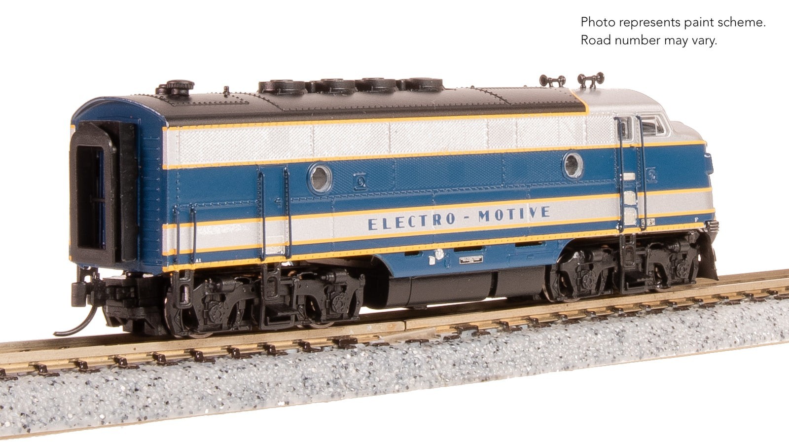 Broadway 9205 EMD F3 A/B, Demo 754A1/754B1, Blue & Aluminum, A-unit Paragon4