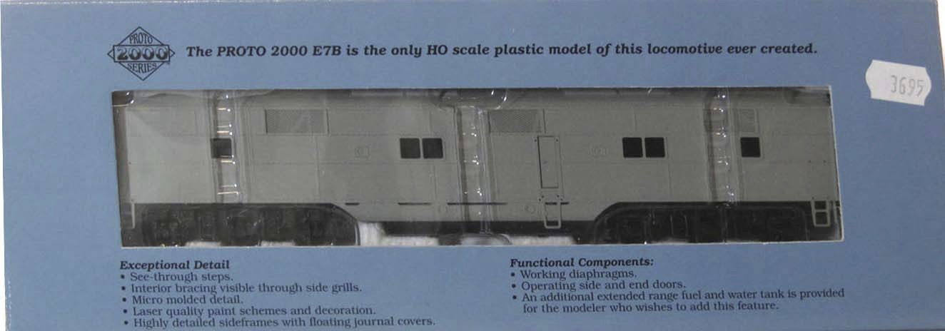 Proto 2000 EMD E7A (powered) and E7B (unpowered) – Undecorated – HO Scale