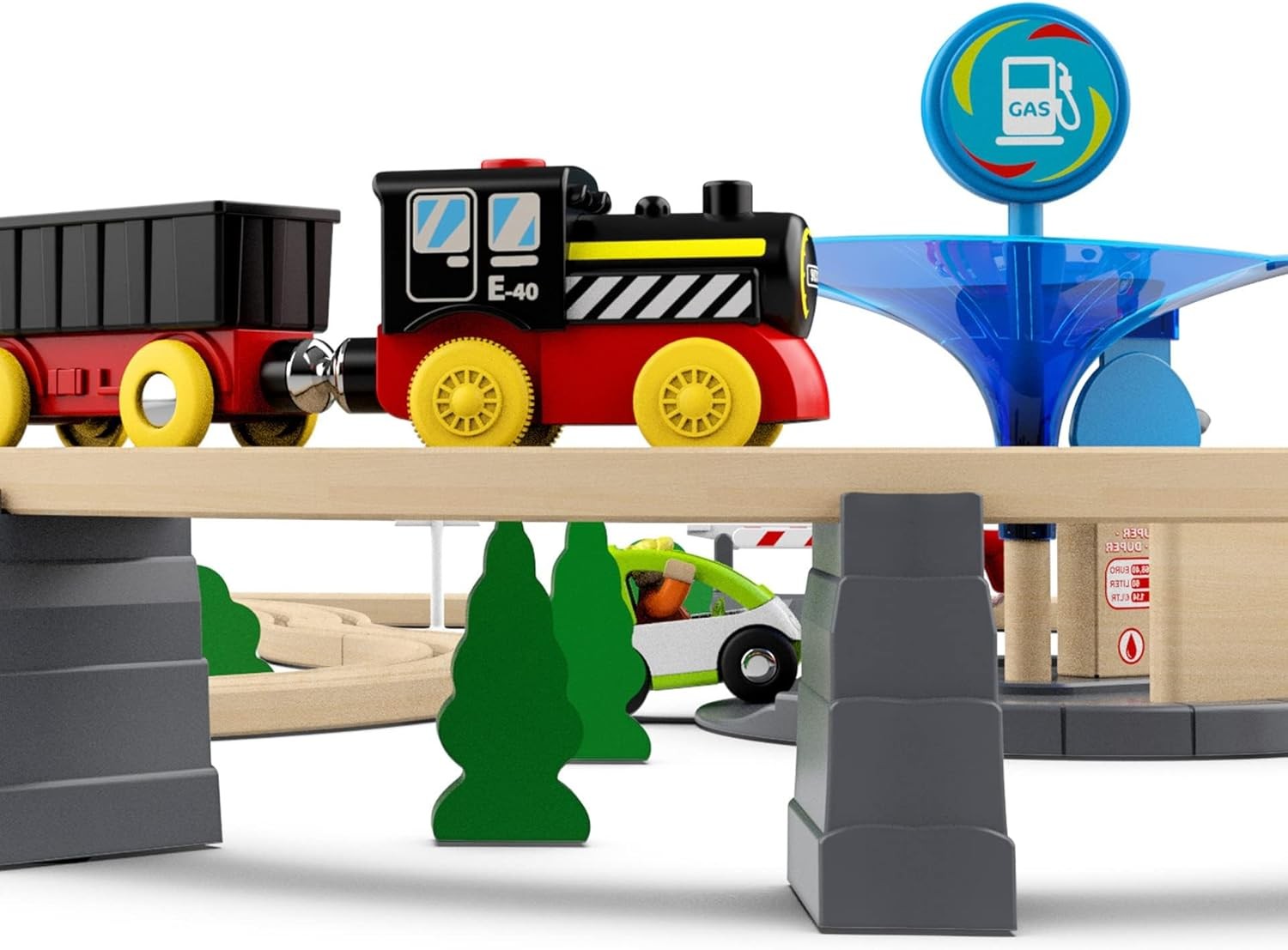 Battery Operated Locomotive Train, Magnetic Trains Toy for Wooden Tracks,…
