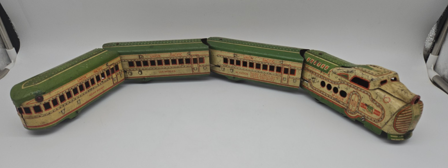Vintage Marx M10005 Tin Litho Union Pacific Train/Cars O Gauge Item Untested