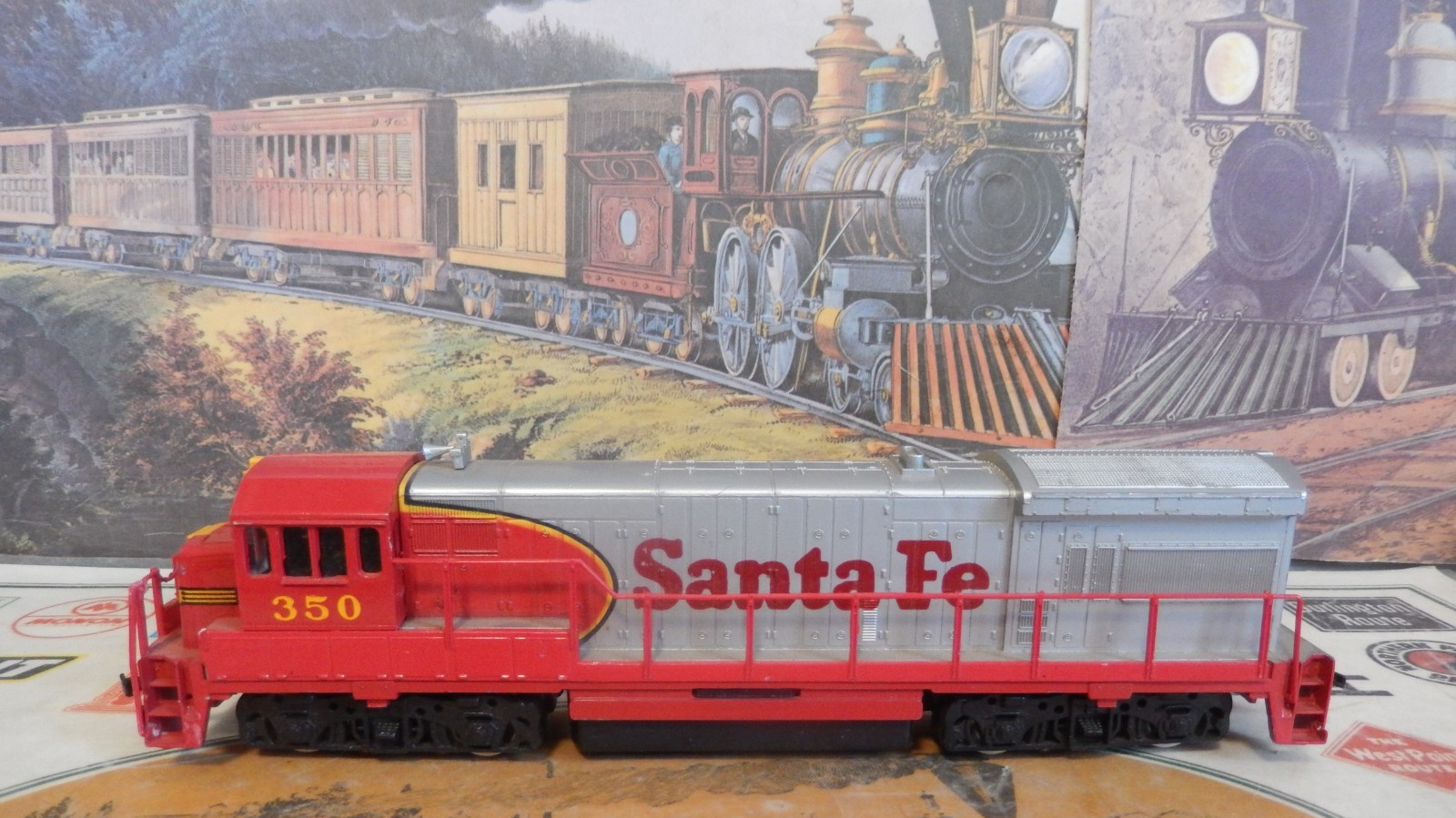 HO Scale Bachmann Santa Fe GE U36B Diesel #350 Tested ***FOR PARTS OR RESTO***