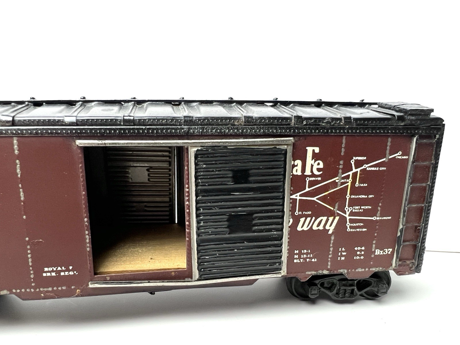 Santa Fe HO Scale Boxcar / A.T.S.F. #141529 / The Grand Canyon Line Metal & Wood