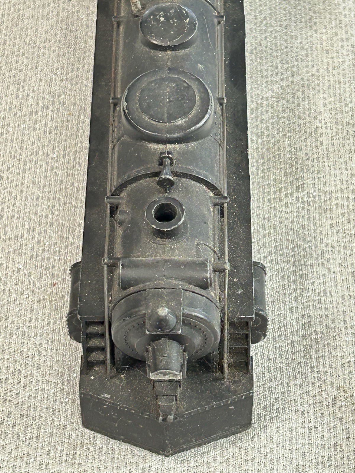 Vintage MARX O # 666 Black Cast Metal Steam Engine Locomotive for Parts / Repair