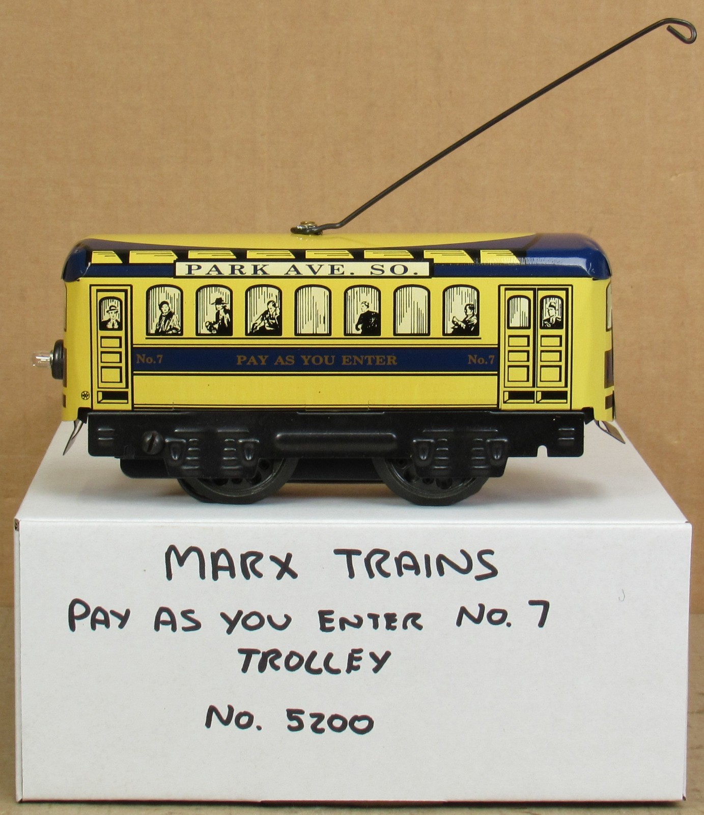 New/Modern Marx 5200 Blue Park Avenue Trolley O-Gauge ULTRA RARE *