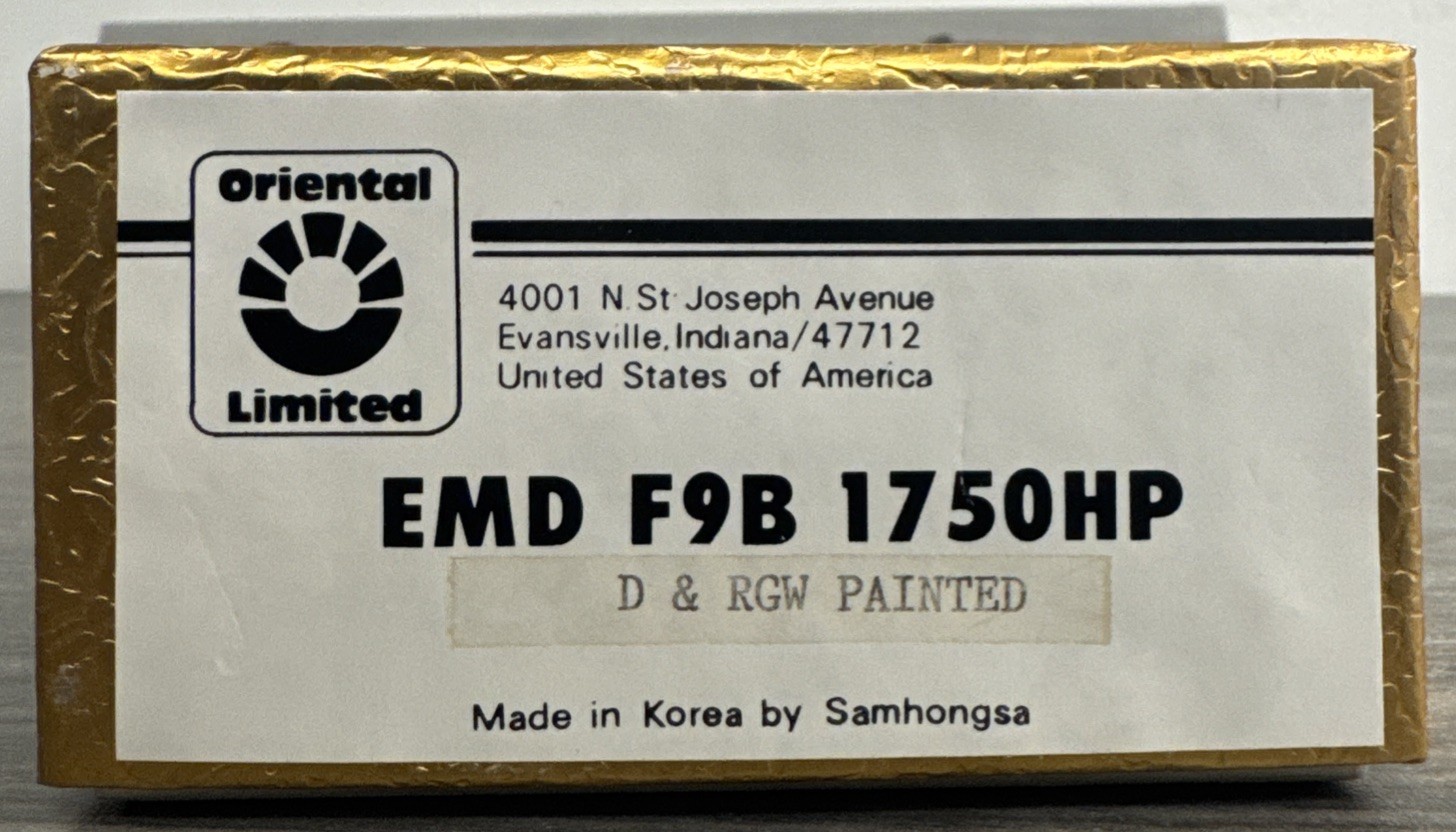 Oriental Limited HO Brass #P714 EMD F9B 1750HP D&RGW – Factory Painted & LNIB!