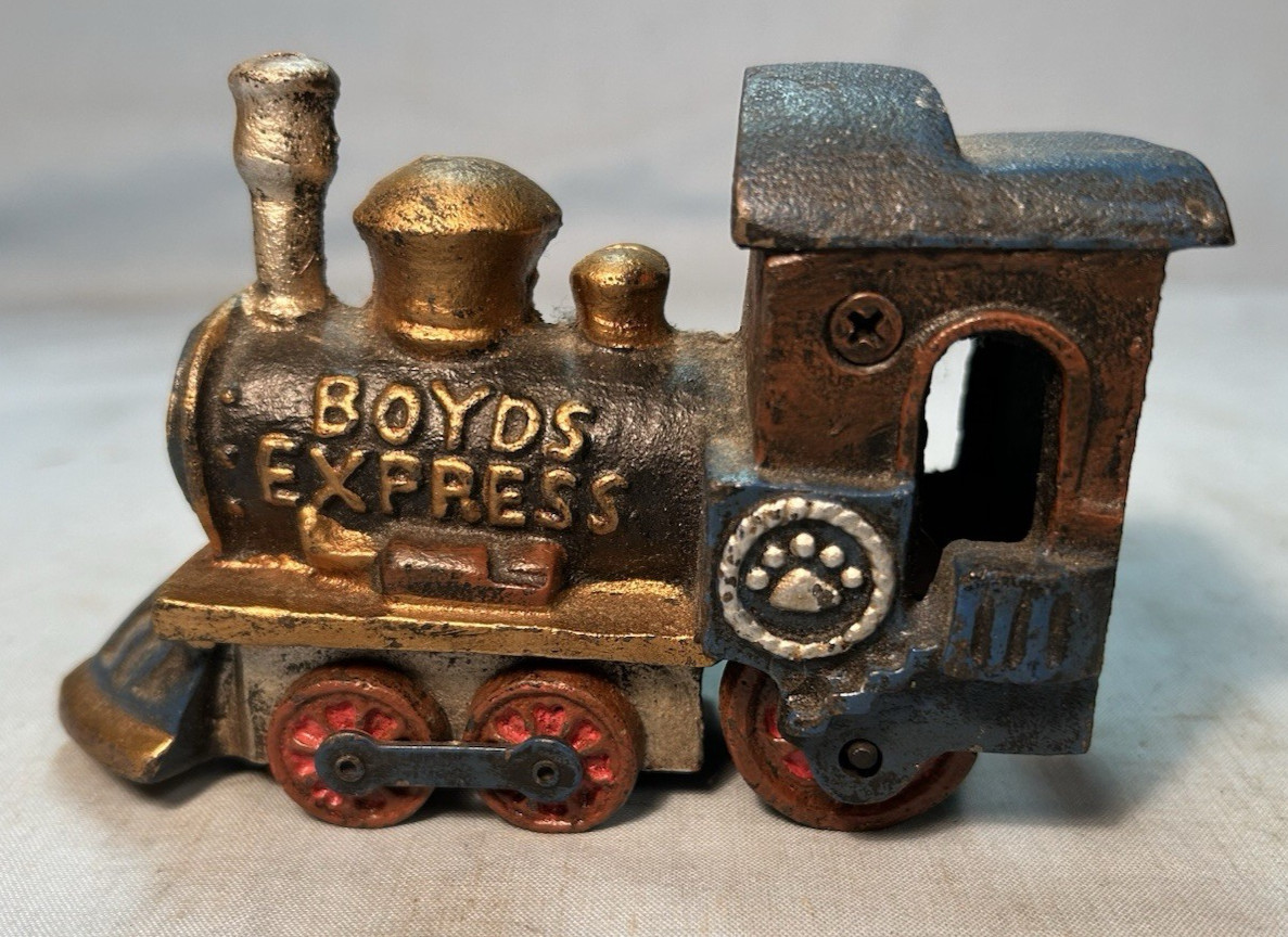 BOYDS EXPRESS TRAIN ENGINE – LOCOMOTIVE – CAST IRON FLOOR TOY – BOYDS BEARS EX!