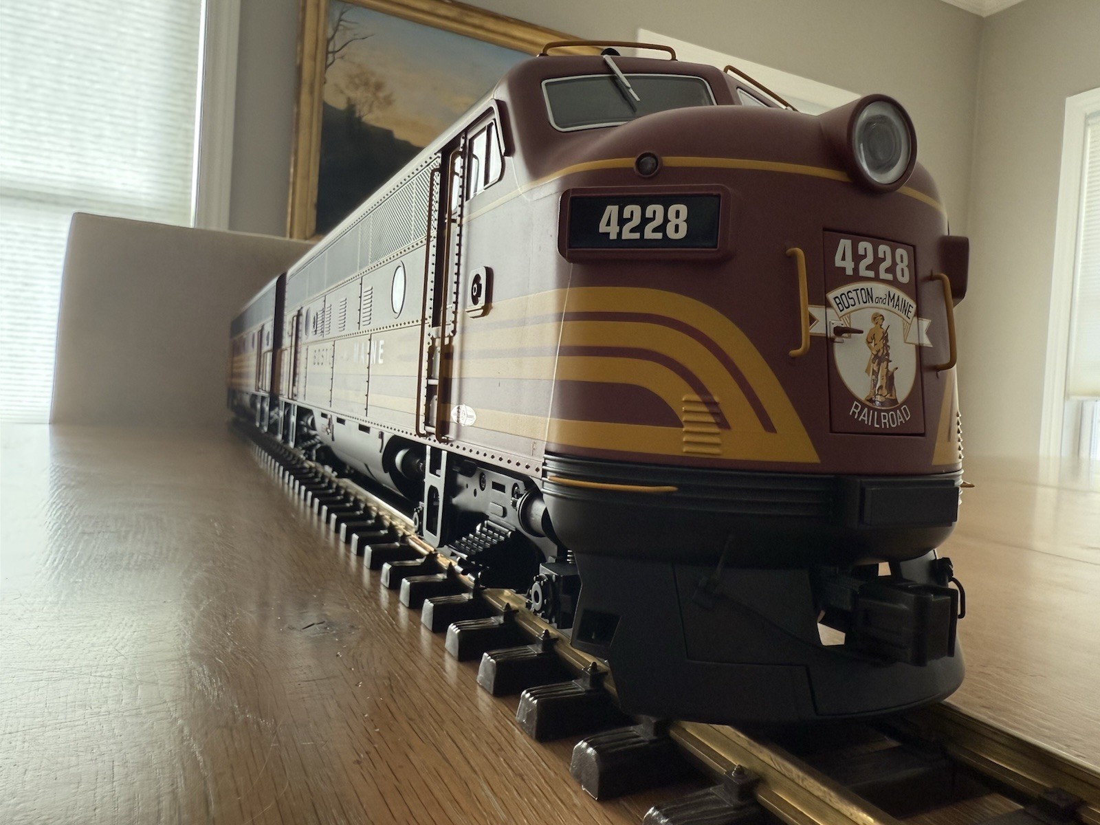 USA Trains Boston and Maine EMD F-3 AB Units R22268 G Scale (MINT In Box) RARE!