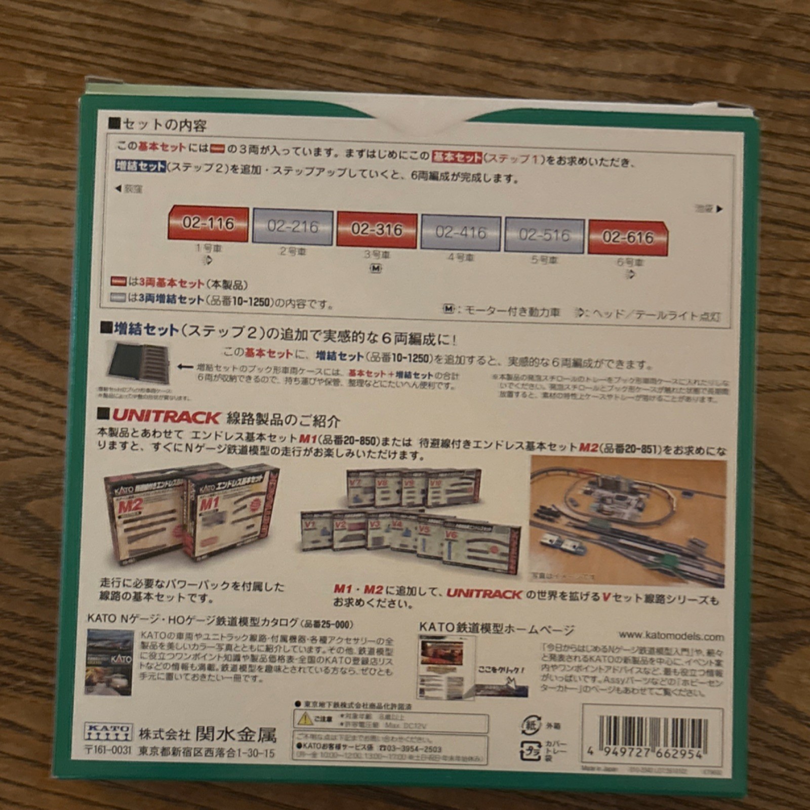 KATO N Gauge Tokyo Metro 02 Series EMU 3-Car Set Silver Red #10-1249
