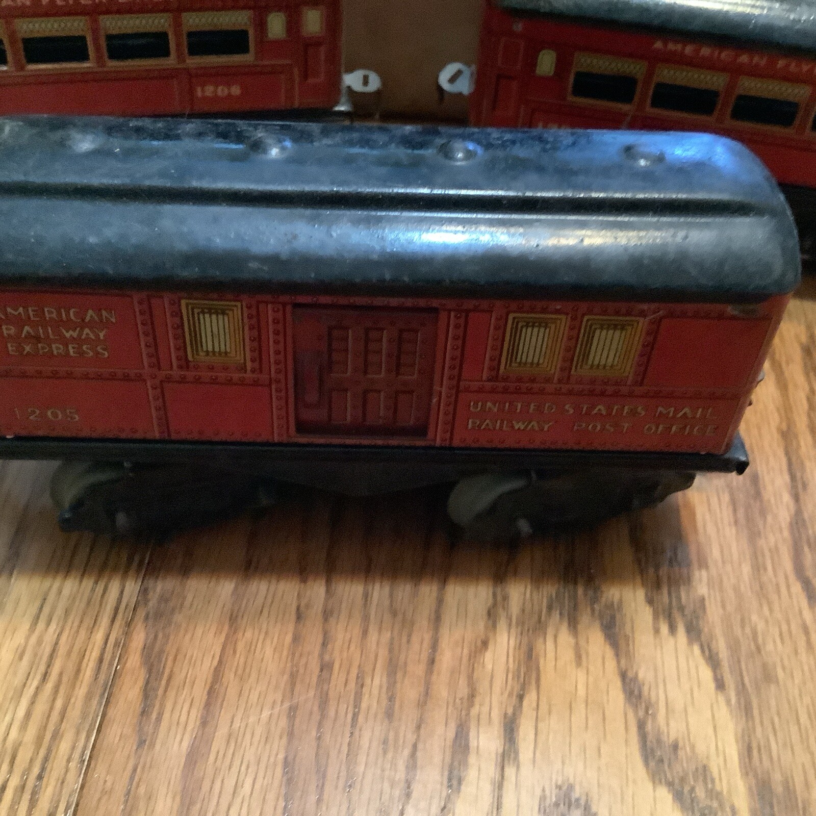 American Flyer Clockwork # 16 Tender & 3 Passenger Cars, 1306 1205, 1206 Box