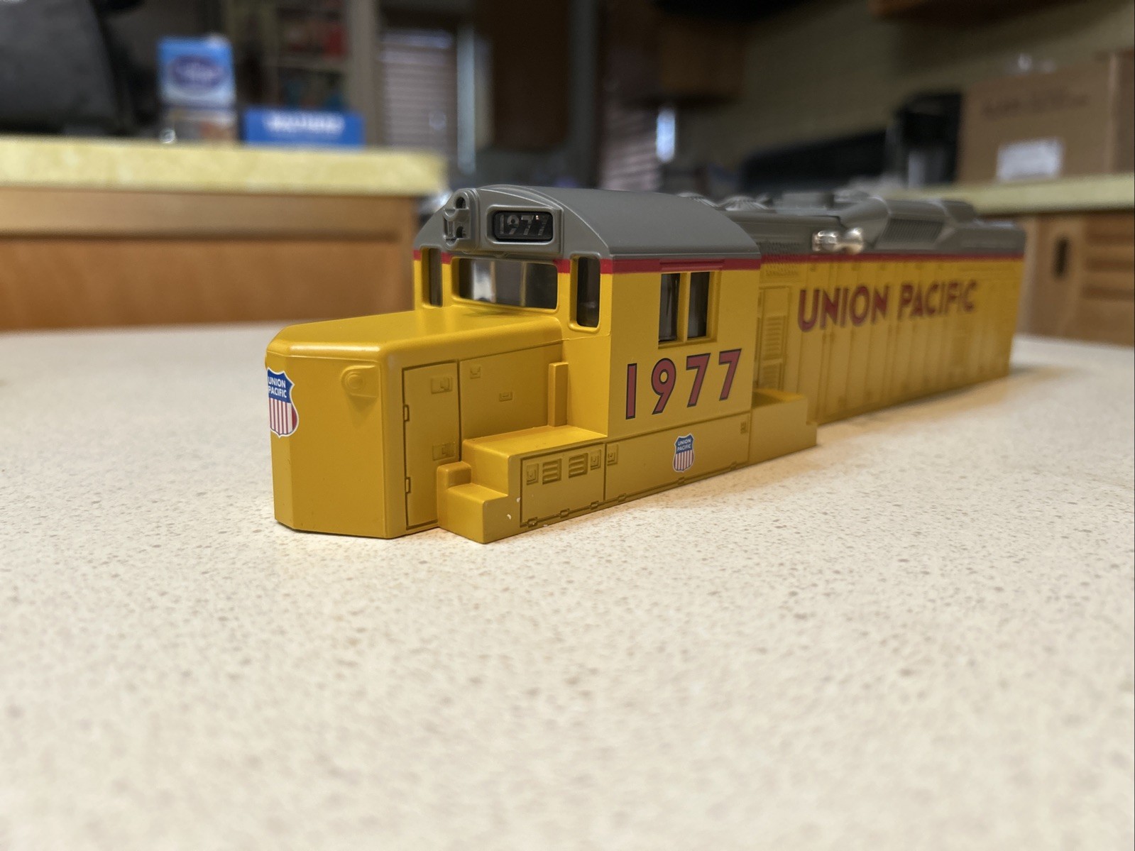 Lionel Union Pacific O Gauge Yellow And Gray Diesel # 1977 Shell Only Lighted