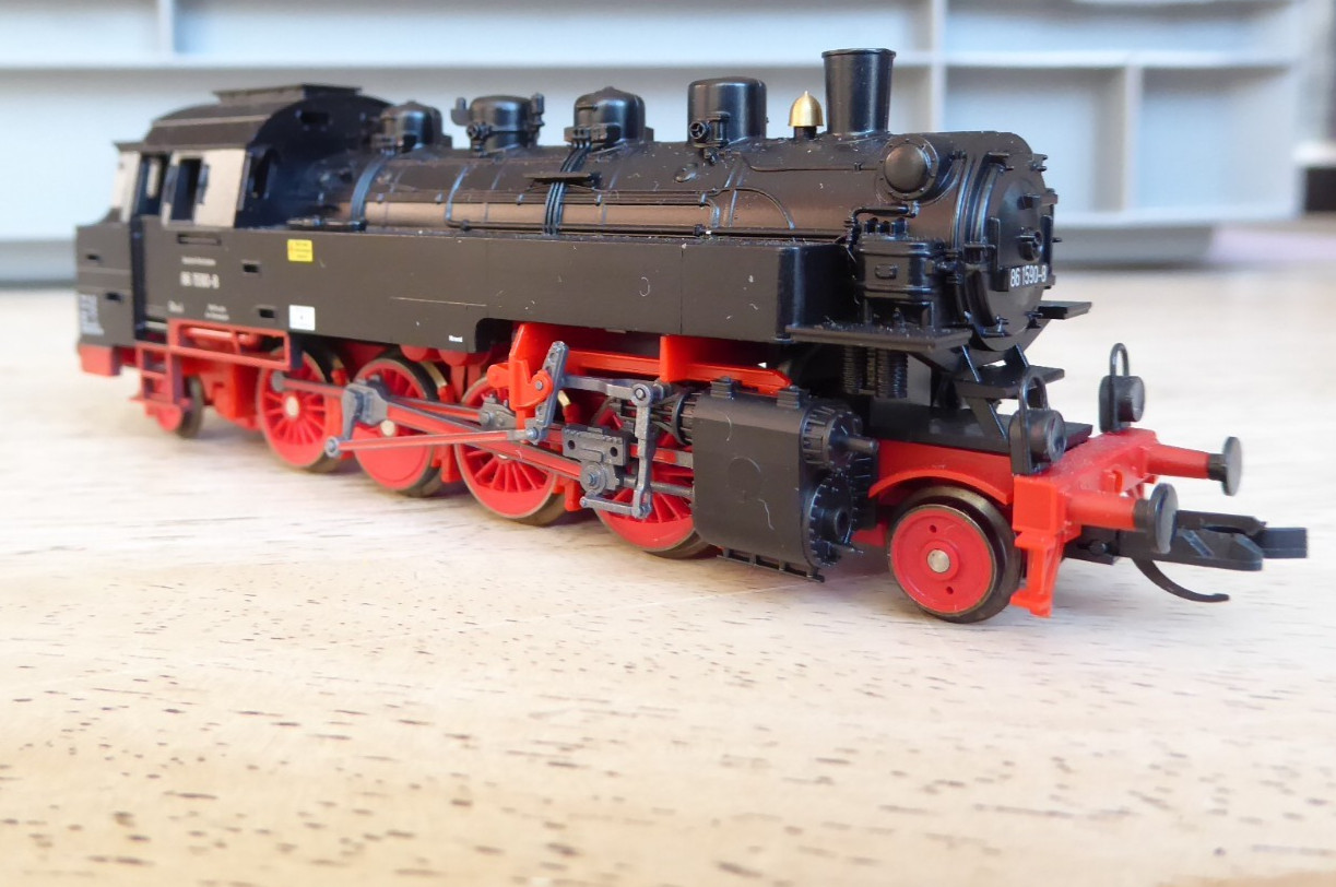 Tillig 02170 TT Steam Locomotive BR 86 1590-8 DR Epoche 4 DSS+LED BW Reichenbach